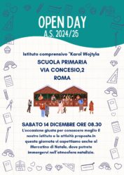 Locandina open day 14 dicembre 2024